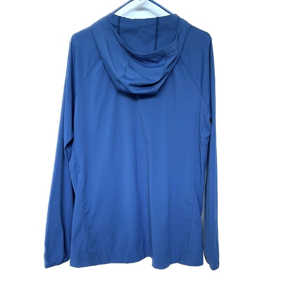 Outdoor Research Sz Large Lightweight Blue Windbreaker Hoodie Pullover Jacket - Picture 4 of 6